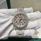 Hip Hop Stainless Steel Fully Iced Out 41MM Moissanite Diamond Automatic Mechanical Watch
