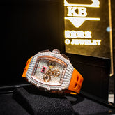 Luxury Automatic Mechanical RM Watch Men's VVS1 Invisible Setting Baguette Emerald Cut Moissanite Watches