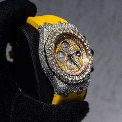 Custom Rubber Band AP VVS Moissanite Iced Out Mechanical Watches