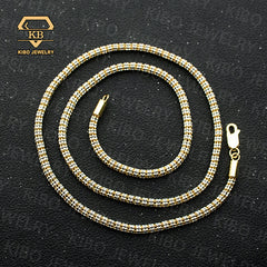 Wholesale S925 Silver 3.5 MM Moon Ice Chain Shiny Necklaces Chains for Mens
