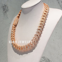 4 Rows Moissanite Cuban Chain