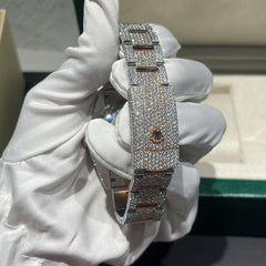 Hip Hop Stainless Steel Fully Iced Out 41MM Moissanite Diamond Automatic Mechanical Watch