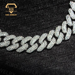 Mossanite 925 Silver 20MM VVS Moissanite Cuban Link Bracelet