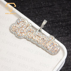 S925 Hip Hop Jewelry Mens Iced Out Letter VVS Moissanite Pendant