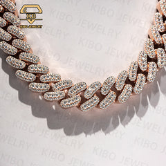 Iced Out 925 Sterling Silver 22mm VVS1 Moissanite Cuban Link Chain