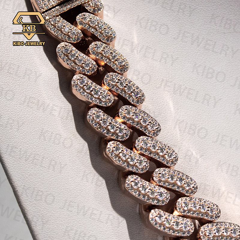 Iced Out 925 Sterling Silver 22mm VVS1 Moissanite Cuban Link Chain