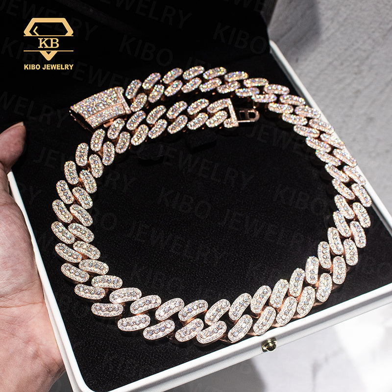Iced Out 925 Sterling Silver 22mm VVS1 Moissanite Cuban Link Chain