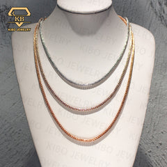 Wholesale S925 Silver 3.5 MM Moon Ice Chain Shiny Necklaces Chains for Mens