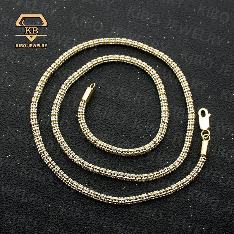 Wholesale S925 Silver 3.5 MM Moon Ice Chain Shiny Necklaces Chains for Mens