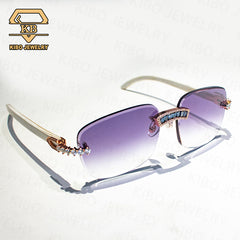 hip hop jewelry baguette cut vvs moissanite buffalo horn sunglasses