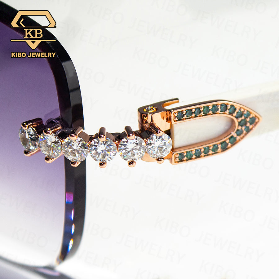 hip hop jewelry baguette cut vvs moissanite buffalo horn sunglasses