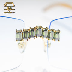 Hip Hop Iced Out Glasses Buffalo Horn VVS Moissanite Sunglasses