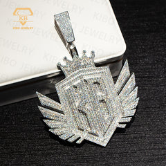 Hip Hop Full Iced Out S925 Moissanite Letter Logo Pendant